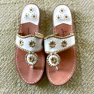 Classic Jack White/Gold Sandals